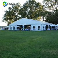Grande tente de réception de luxe en PVC blanc pour événements commerciaux, mariages, fêtes, églises, marque Shengyixin, fabriquée en Chine