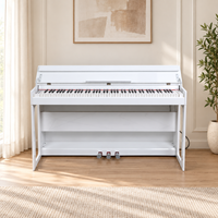 Piano numérique droit 88 touches de haute qualité, personnalisé en usine, avec mécanique à marteaux, 3 pédales, 800 sons, 128 rythmes et interface MIDI