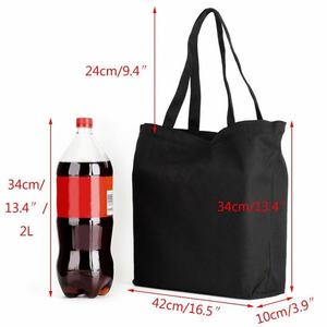 Sac fourre-tout personnalisé avec logo de marque, nouvelle mode 2025, noir et blanc, coton naturel, toile recyclée, sacs à bandoulière pliables pour le shopping - Product Image 2