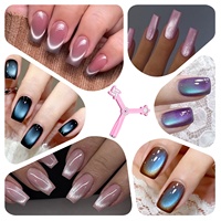 Aimant puissant multifonctionnel 4-en-1 UV en forme de roue à vent pour nail art, perles de verre et vernis gel effet œil de chat