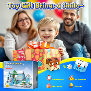 Juguete de Ensamblaje de Cubos Magnéticos Cuadrados Mini Bloques de Construcción Magnéticos <span class=keywords><strong>Modelo</strong></span> de Juguete Educativo para Niños - Product Image 6