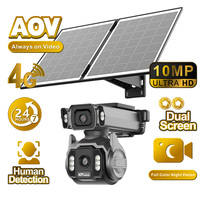 Caméra de sécurité extérieure solaire 4G SIM 4MP IP67 avec enregistrement vidéo 24/7, zoom optique 12X, panoramique/inclinaison, CMOS, audio bidirectionnel et sirène intégrée