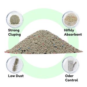 Vente directe usine – Litière pour chat en bentonite de roche volcanique, sans poussière, agglomération rapide, faible dispersion - Product Image 2