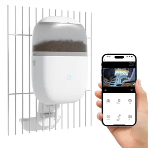 Mangeoire intelligente pour lapins 200W <span class=keywords><strong>Cage</strong></span> suspendue en plastique écologique Machine d'alimentation pour animaux de compagnie Caméra ultra-claire App Télécommande pour chiens - Product Image 1
