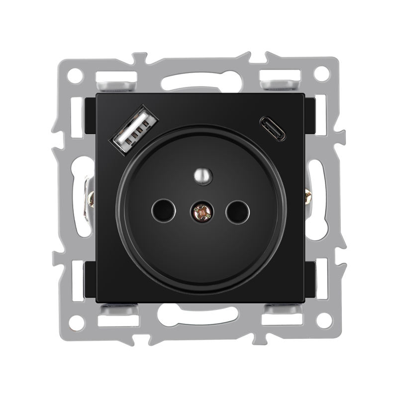 Prise FR avec USB+Type C