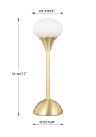Lampe de table LED moderne, blanc chaud, abat-jour en plastique, corps en métal, éclairage pour chambres, décoration élégante pour la maison, lampe de bureau simple, alimentation secteur AC