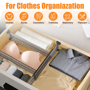 Factory Manufacture Kitchen Drawer Organizers Adjustable Plastic Dividers <b>Insert</b> for Drawers - Product Image 5
