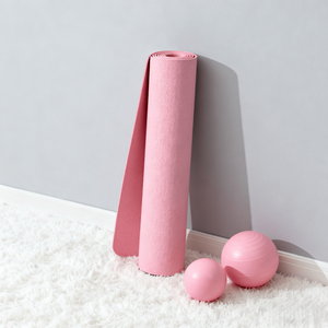 Esterilla de yoga de goma, azul, rosa, 60 cm x 15 cm x 10 cm, alta elasticidad, para uso en ejercicios en casa - Product Image 2