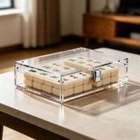 Nouvelle arrivée : Boîte de présentation de mahjong en acrylique transparent épaissi et poli à haute transmission lumineuse
