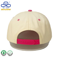 HAT Factory Custom 100% Polyester Denim Baseballpetten Kleurblok Street Hip Hop Stijl Snapback Pet voor Unisex Reizen