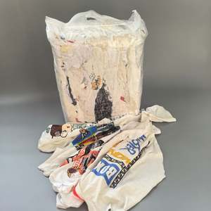 Trapos de algodón blancos económicos estampados, paquete de 1 kg, paños de limpieza de camisetas, trapos de limpieza de punto, 2 lb, blancos - Product Image 1