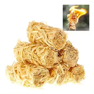 Natural Wood Wool Fuel Firelighter Long Time Burning Outdoor Emergency BBQ Fire Starter Grill Fireplace Wood Pellet Stove