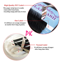 Extensions de cils individuels en fibres synthétiques, 16 rangées, 7~15mm, 15-25mm, semi-faites à la main, longueurs mixtes, naturelles et douces
