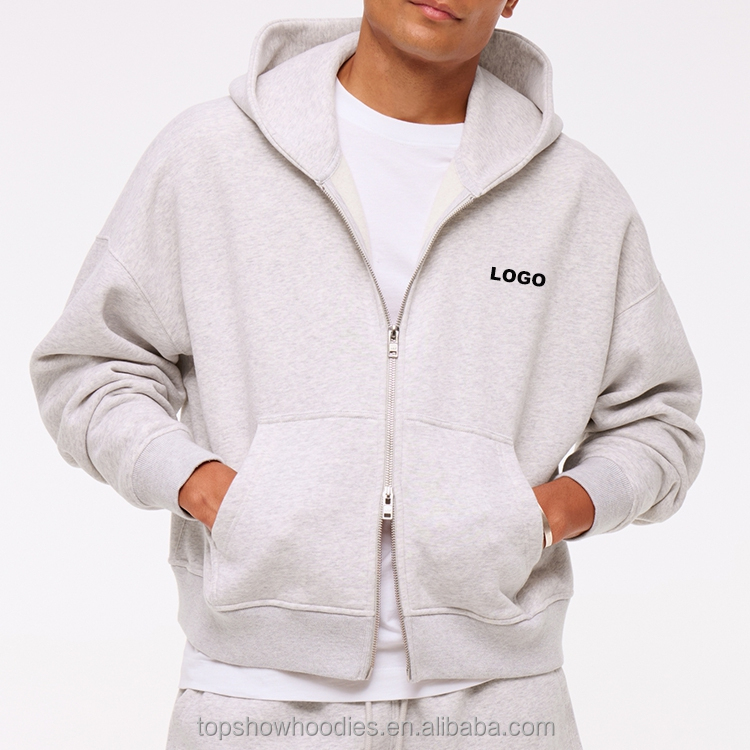 Two Way Zipper Hoodie - Oversized 100% Cotton Men's