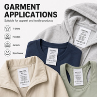 Étiquettes de lavage en satin en gros, avec contenu en fibres, taille, instructions de lavage, logo personnalisé, design imprimé, étiquettes textiles pour vêtements