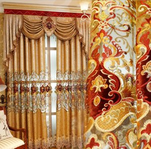 <span class=keywords><strong>Super</strong></span> suave diseños Cortinas Luxuosas Para Sala E Quarto turco bordado cenefa cortina conjunto - Product Image 2