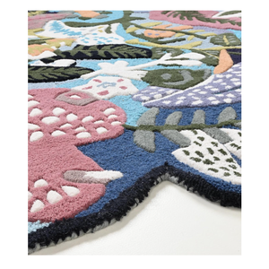 Alfombra de lana floral abstracta de lujo elegante, alfombra lavable de alta calidad de tamaño personalizado para uso en el hogar, la Oficina y la sala de estar - Product Image 2