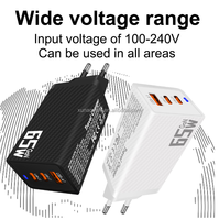 Chargeur de téléphone portable à charge rapide 65W GaN PD prise EU/UK/US adaptateur d'ordinateur pour IPHONE 16/15/14/13/12