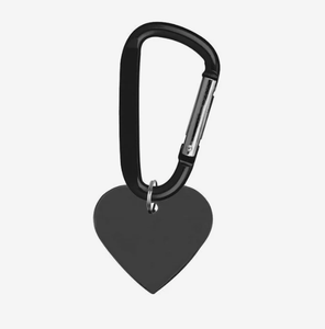 Porte-clés personnalisé en aluminium en forme de cœur, porte-étiquette pour animal de compagnie, mousqueton, logo gravé, cadeau d'entreprise personnalisé - Product Image 4