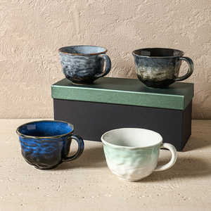 New Product Handmade Latte Art Mugs Glazed Ceramic Coffee Mug Set Gift Box - Product Image 4