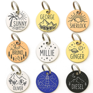Customized Polyester Washable Pet ID <b>Tag</b> Personalized with Your Pet Name Contact Front Back Engraving for Dogs and <b>Cats</b> - Product Image 1