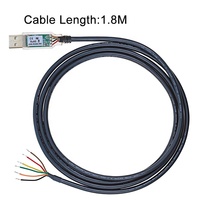 Personnalisé 1.8m 6Ft USB-RS485-WE Fil Fin 6 Voies Cordon USB vers RS485-WE , RS485-WE-1800-BT UART Serial Converter Serial Cable