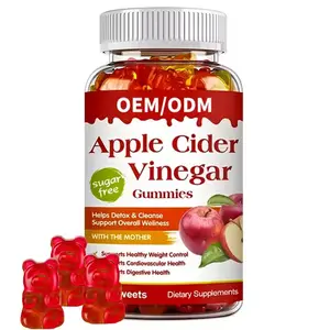 OEM/ODM zuckerfreier Apfelweinässig-Gummi-Körnchen Gesundheitspflege veganer Gummi-Ernährungsergänzungsmittel für Entgiftung und Reinigung