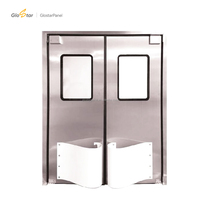 Porte en acier antibactérienne Glostar pour salle blanche, hermétique 40mm 50mm, pour bloc opératoire hospitalier