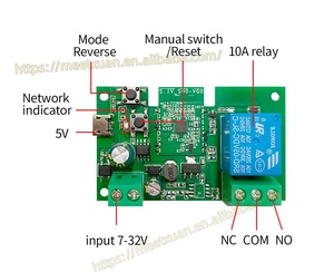 EWeLink Interruptor <span class=keywords><strong>WiFi</strong></span> Inteligente AC/DC 7-32V USB 5V 1 Canal, Módulo de Relé de Pulso de 1 Canal para Control de Acceso a Puertas y Portones - Product Image 5