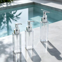 Bouteille de désinfectant pour les mains PET-150ml pour hôtel, bouteille de shampoing et de gel douche, bouteille de détergent à lessive, ensemble de bouteilles à pompe