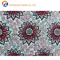 Kain Katun Murni Tenun Afrika Batik Merah Biru Motif Bunga Mandala Ankara Calico Polos Pakaian Gaya Nasional Anak Laki-laki Grosir