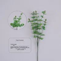 Feuilles d'eucalyptus artificielles fleur de soie naturelle vraie touche longue durée 3-5 ans décoration de la maison mariage forêt Style plante