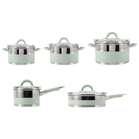 Grosir dapur rumah baja antikarat Modern panci masak antilengket pot besar untuk memasak