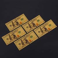Billets de banque plaqués or 24 carats - Répliques de devises européennes, canadiennes, personnalisées, australiennes, et de livres sterling britanniques - Accessoires pour fonds de scène photo