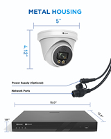 Bestbewertetes 32-Kanal 4K CCTV-System 24x 8MP PoE-Kameras 8TB HDD NVR KI-Gesichtserkennung Spotlight Direktvertrieb Sicherheitskamerasystem