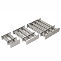 Grille magnétique en acier inoxydable de 200 mm x 200 mm, 12000 Gauss, facile à nettoyer et à installer, avec 4 barres, pour le traitement des aliments ou des produits chimiques