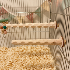 Vente en gros d'usine : Perchoir pour perroquet écologique en bois massif, forme conique et rhombique, jouet à mâcher pour le nettoyage des dents, usage quotidien - Product Image 6