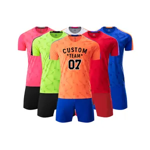 Produttori di abbigliamento da calcio stampa personalizzata sublimazione uniforme da calcio blu da uomo maglia da calcio thailandese