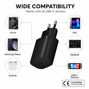Chargeur Super Rapide Type C 25W Adaptateur de Voyage USB C pour Téléphone Portable <span class=keywords><strong>Samsung</strong></span> Galaxy Tag S6 Lite <span class=keywords><strong>S21</strong></span> S24 A52S A71 S20 <span class=keywords><strong>FE</strong></span> - Product Image 6