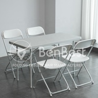 Benjia meilleure vente ensemble de Table et chaise de jeu moderne 4 places pliable en plastique pour fête