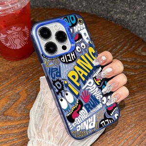 Nouvelle coque de téléphone transparente personnalisée avec motif graffiti créatif pour iPhone 17 16 15 13 Pro Max, motif dessin animé peint - Product Image 3