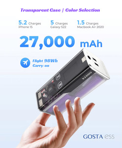 AA121902 GOSTA ES100 97.2Wh 100W 200W Power Bank Portatile Versatile con Torcia LED, Batteria ad Alta Capacità per Laptop e Telefono - Product Image 4