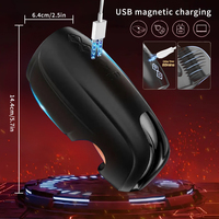 Black Tongue Airplane Cup, Jouet sexuel pour adultes, Masturbateur masculin électrique entièrement automatique avec fonctions de léchage, de battement et de vibration, pour l'entraînement