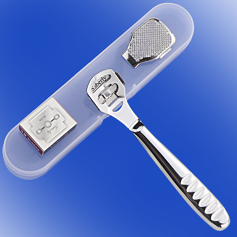 Rimozione del callo del File del piede (scatola di plastica + 10 pz lame)