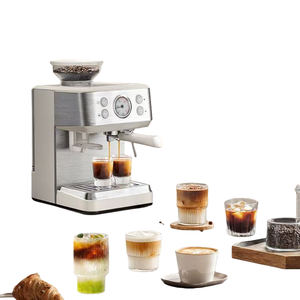 <span class=keywords><strong>Machine</strong></span> à <span class=keywords><strong>expresso</strong></span> commerciale en acier inoxydable avec réservoir d'eau amovible de 1,6 L, pression de la pompe de 16 à 20 bars, moulin à café <span class=keywords><strong>intégré</strong></span> - Product Image 3