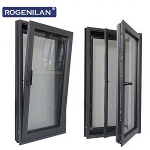 Finestra a Battente in Alluminio Rogenilan NO.<span class=keywords><strong>1</strong></span> con Doppio Vetro, Triplo Vetro, Apertura a Ribalta o a Battente per Casa con Zanzariera - Product Image 1