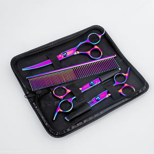 Juego de Tijeras Profesionales para Mascotas de Acero Inoxidable NHC006 SUS440J2, Tijeras de Entresacar Curvas, Kit de Tijeras para Peluquería Canina, Fácil de Usar, Duradero - Product Image 4