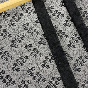 Tissu en dentelle brodée florale noire de haute qualité pour robe de soirée <span class=keywords><strong>femme</strong></span>, lingerie, Aso Ebi, robe de mariée, vêtements de mode - Product Image 3