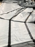 Bâche imperméable MILLION 180 g/m² en tissu enduit PE résistant aux UV, bâche blanche, bâche de protection contre la pluie, bâche imperméable robuste
