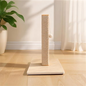 เฟอร์นิเจอร์แมวแบบมินิมอล FEDERAL  ฐานไม้จริง  พร้อมเสาข่วนทำจากเชือกป่านธรรมชาติ  หลายระดับ  สำหรับใช้ภายในบ้าน  รับผลิตแบบ OEM ODM - Product Image 3